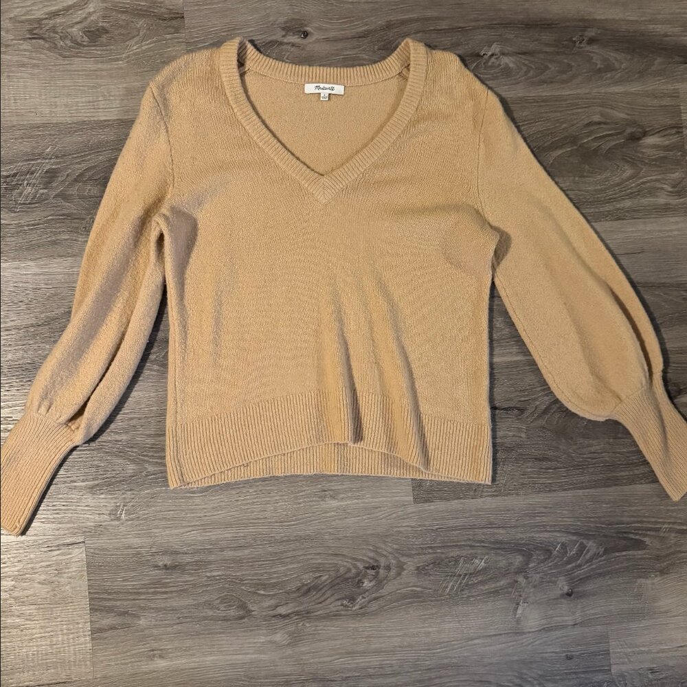Tan Long Sleeve Madewell Cashmere Sweater Size 4